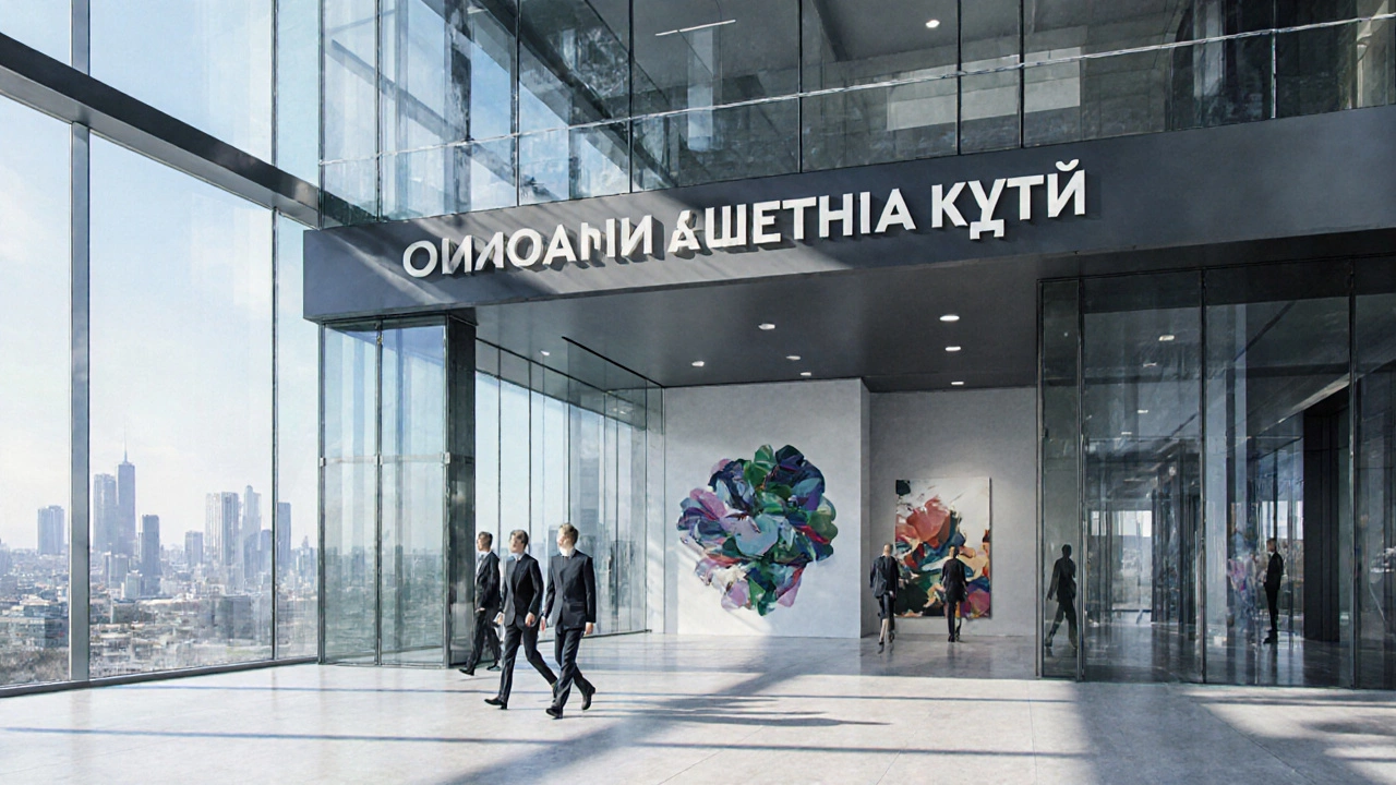 Современная российская компания с офисом в стеклянном здании и логотипом &#039;Светлый Путь&#039;.