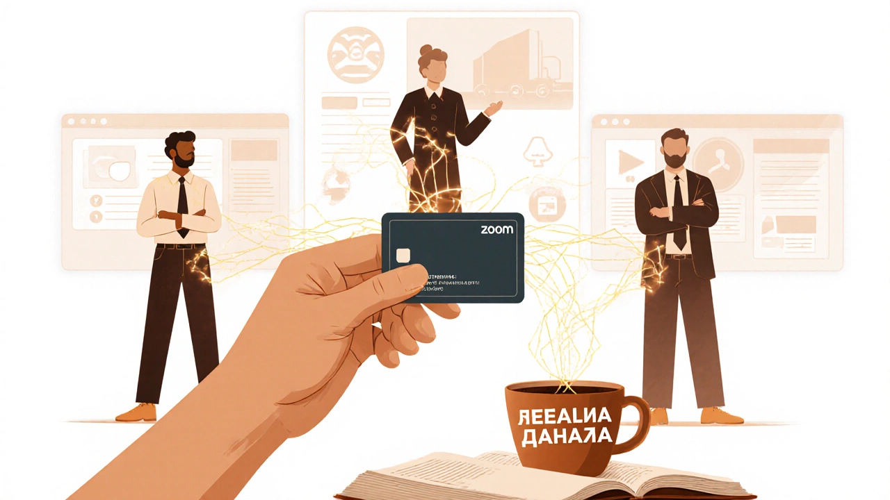 Физическая визитка превращается в связи с реальными экспертами — символ личного доверия вместо онлайн-общения.