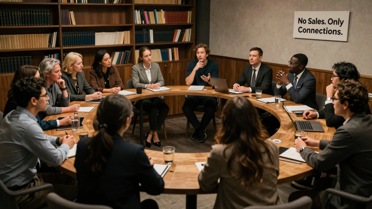 Небольшая группа профессионалов ведет глубокий разговор за круглым столом