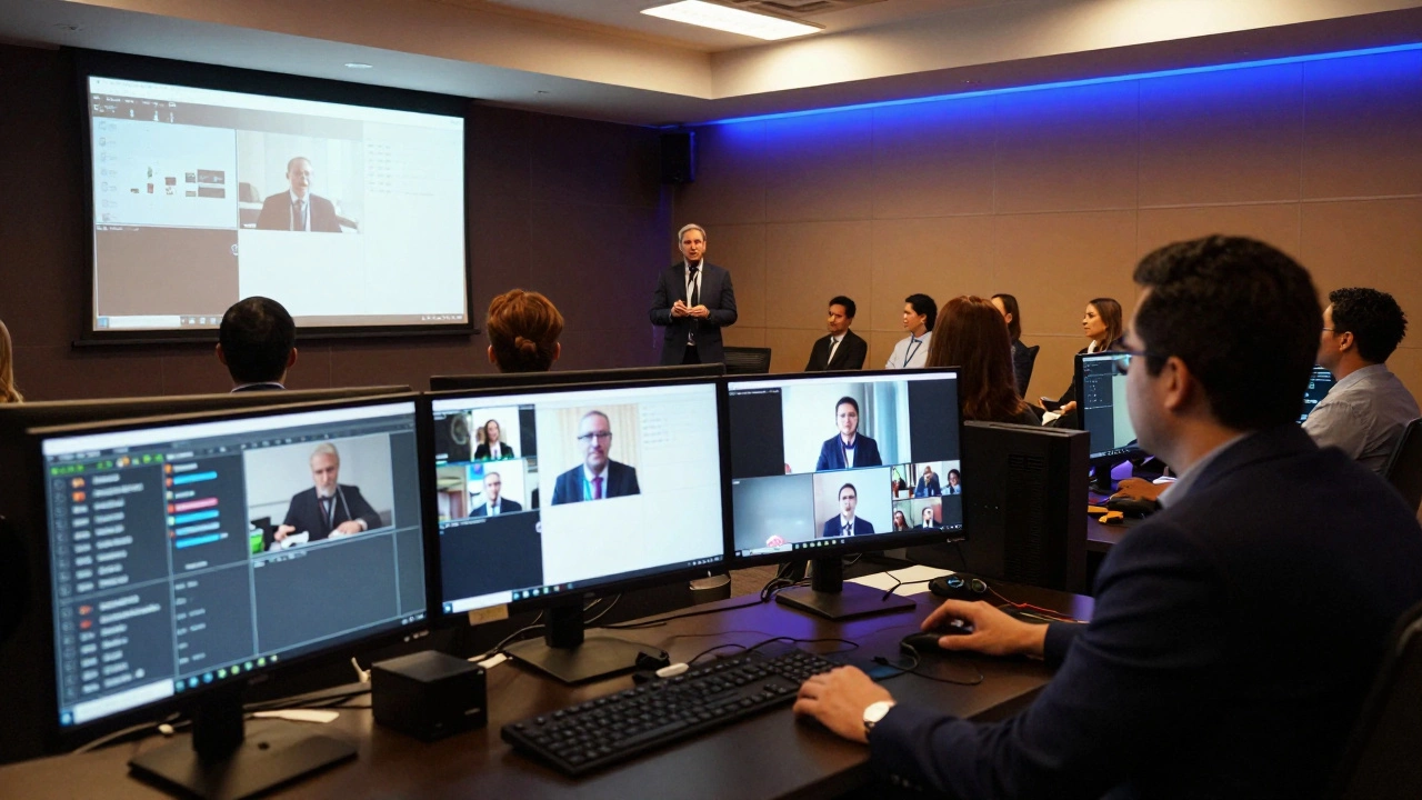 Технологическое оснащение гибридного мероприятия с экранами и залом