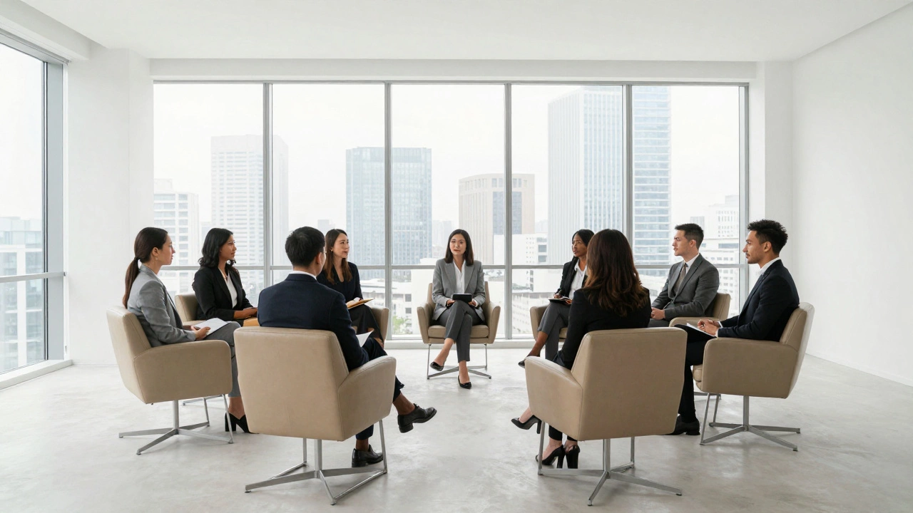 Закрытая встреча узкого круга бизнес-лидеров в современном светлом лофте